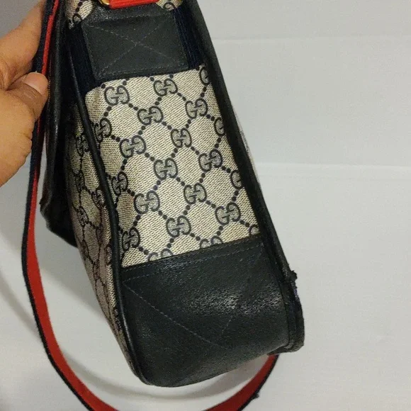 Gucci Blue Messenger Bag/Wallets Authentic Vintage - Picture 10 of 16